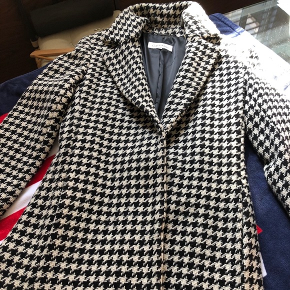 calvin klein herringbone coat